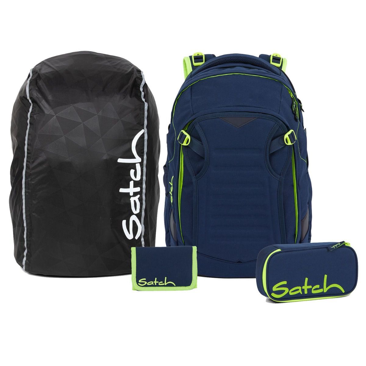 Satch Match Toxic Yellow Streetwalk Edition Schulrucksack Set 4tlg.