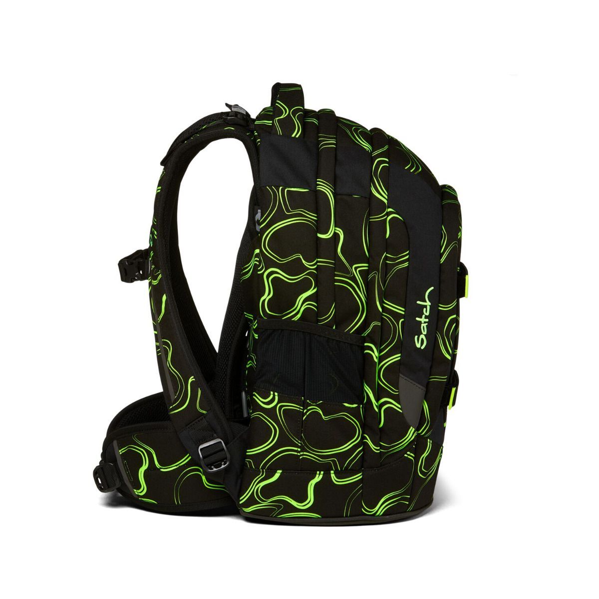 Satch Pack Green Supreme Schulrucksack Set 3tlg.