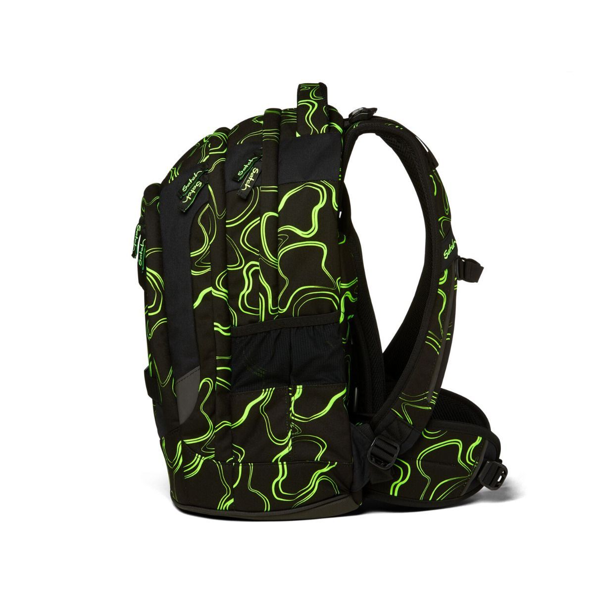 Satch Pack Green Supreme Schulrucksack Set 3tlg.