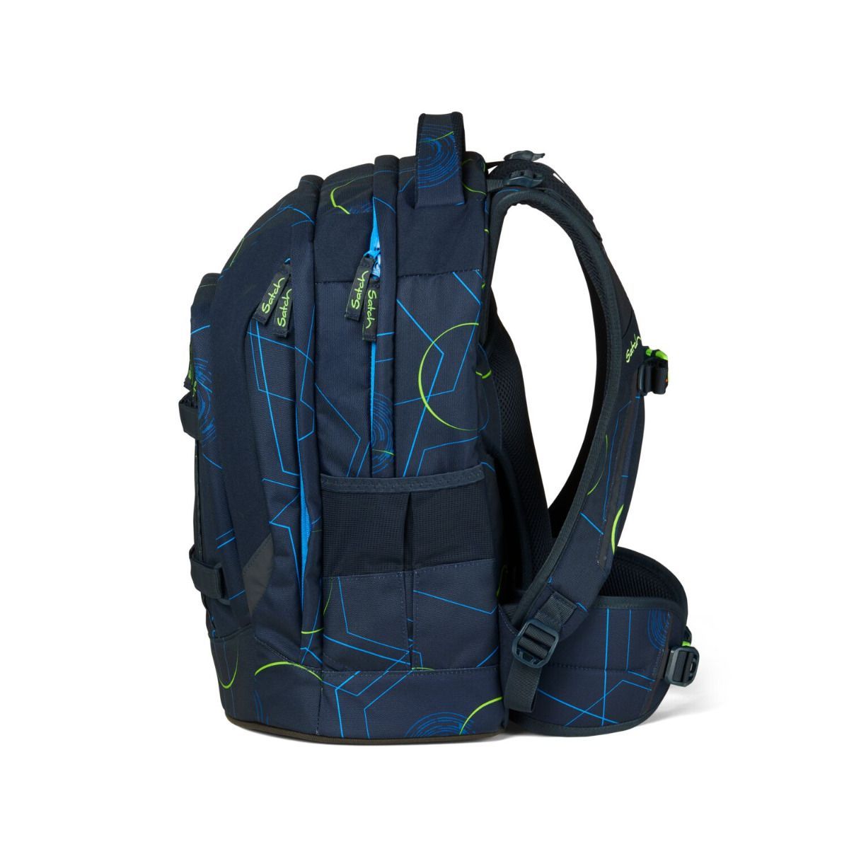 Satch Pack Blue Tech Schulrucksack Set 3tlg.