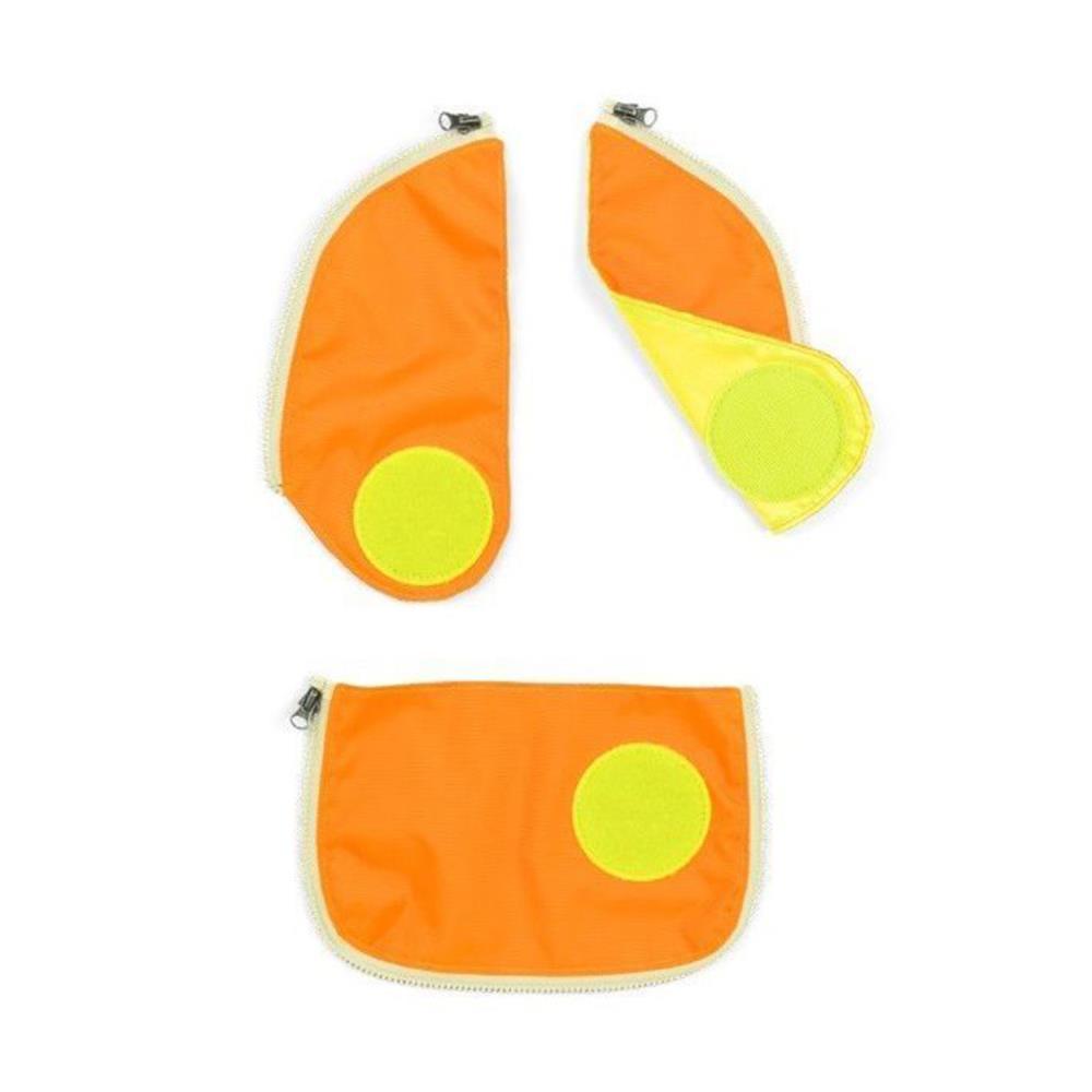 Ergobag Cubo Sicherheitsset Orange Fluoreszierende Zip-Flächen 3tlg.