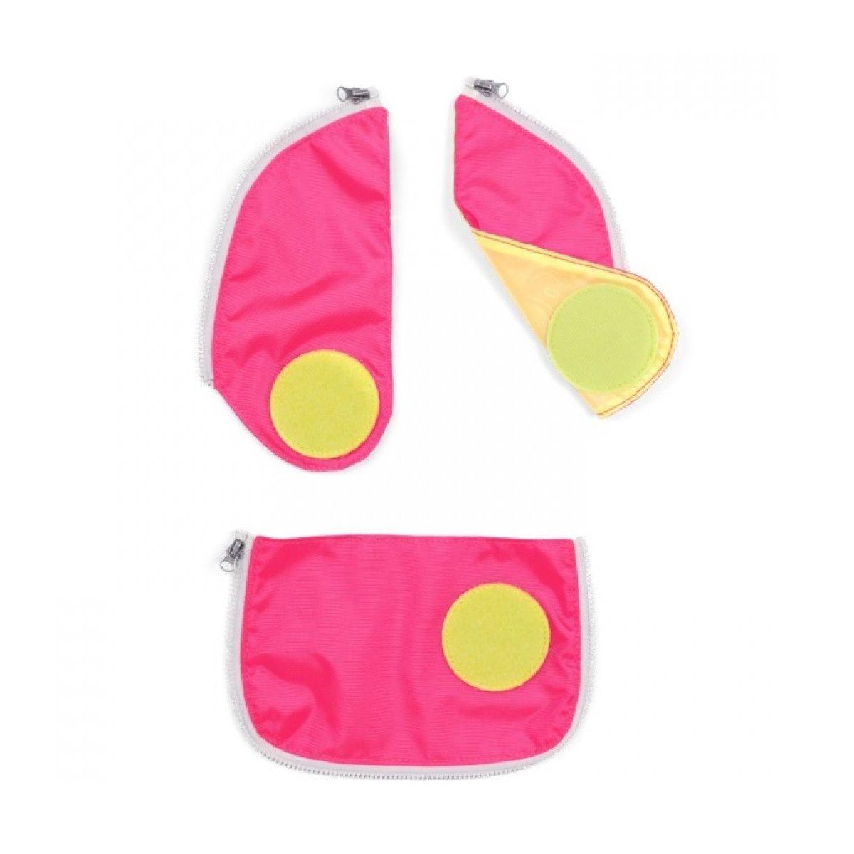 Ergobag Cubo Sicherheitsset Pink Fluoreszierende Zip-Flächen 3tlg.