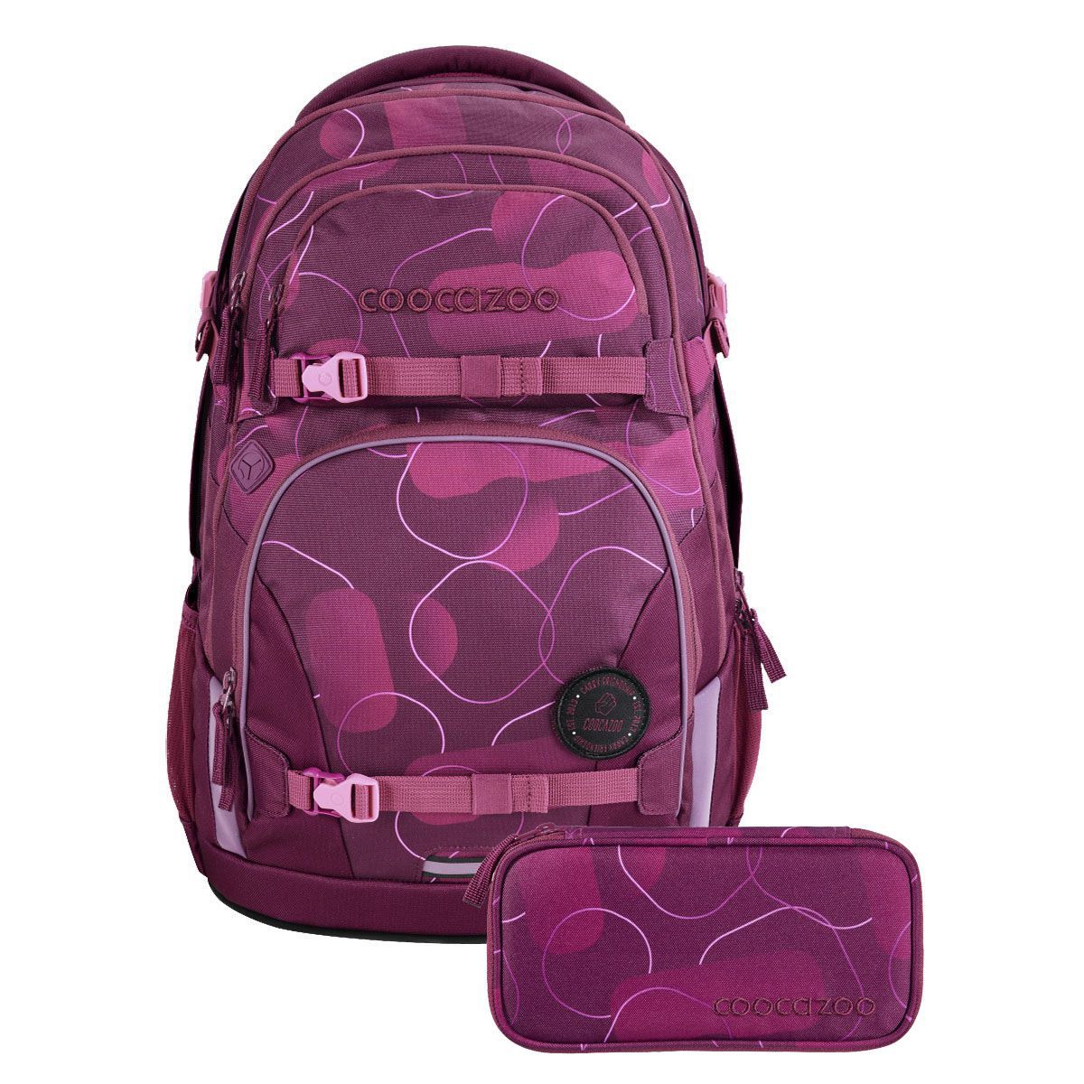 Coocazoo Porter Berry Bubbles Schulrucksack Set 2tlg.