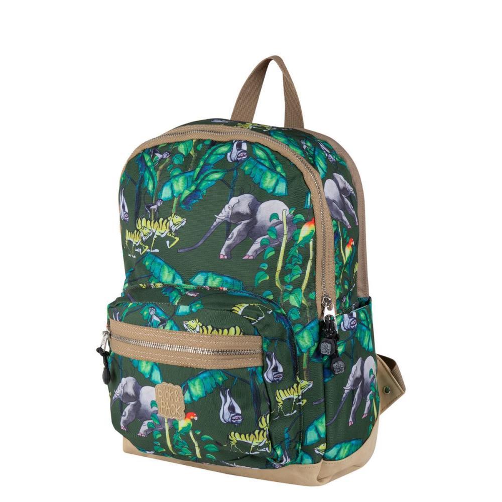 Pick & Pack Happy Jungle Bamboo Green Kinderrucksack M