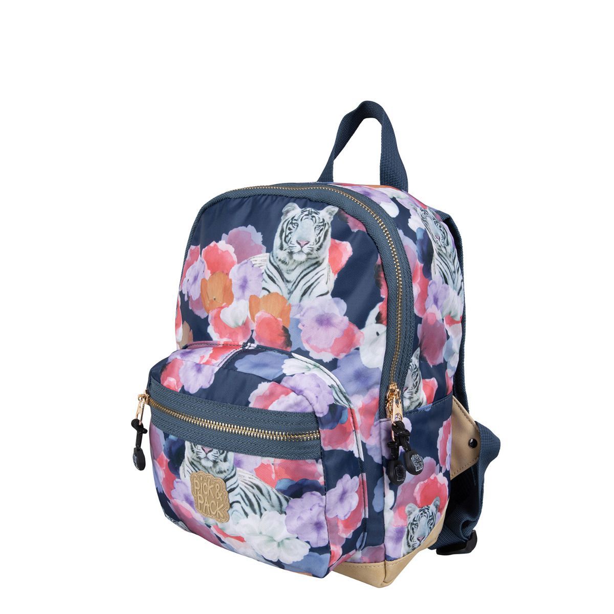 Pick & Pack Tiger of Love Denim Blue Kinderrucksack S