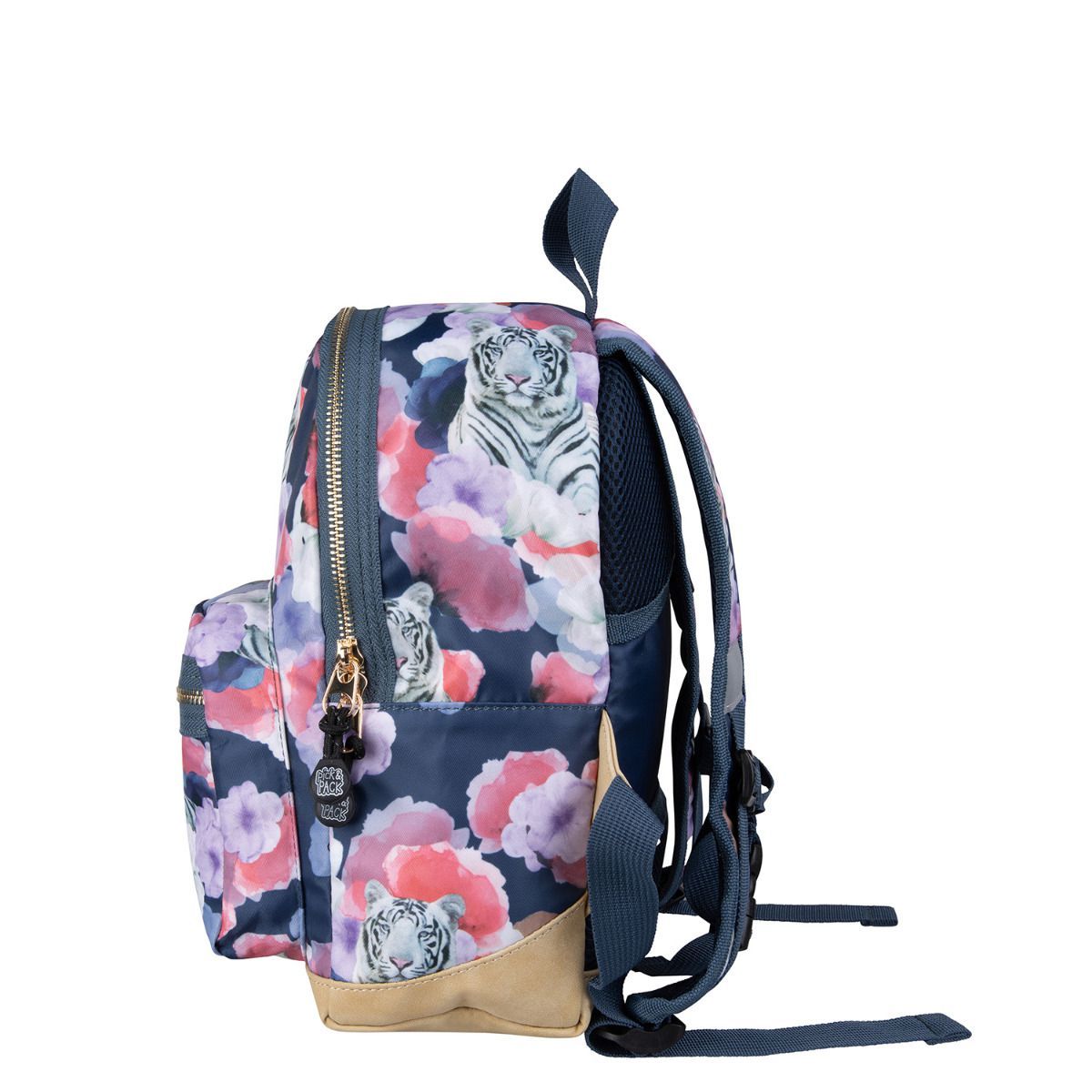 Pick & Pack Tiger of Love Denim Blue Kinderrucksack S