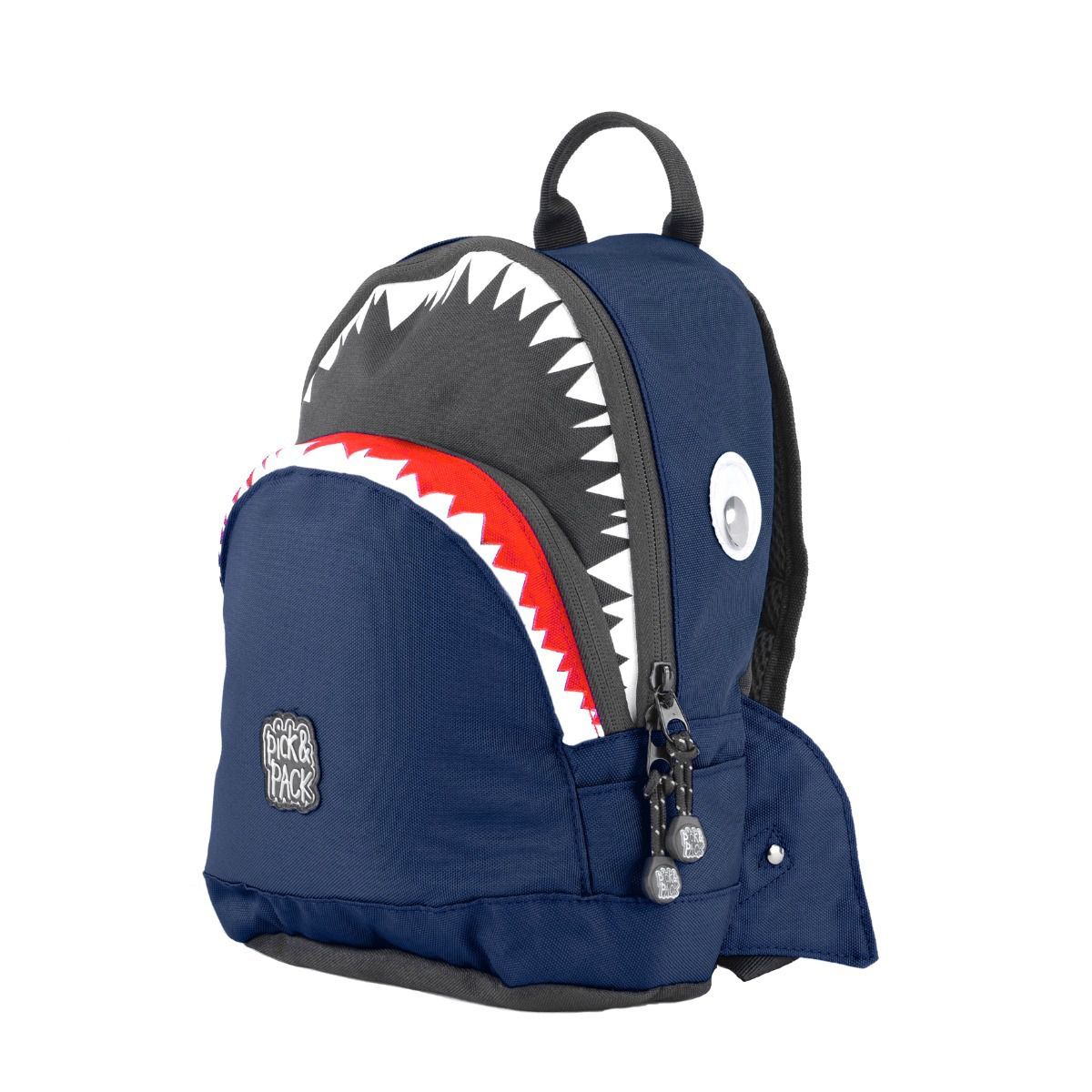 Pick & Pack Shark Shape Navy Kinderrucksack S