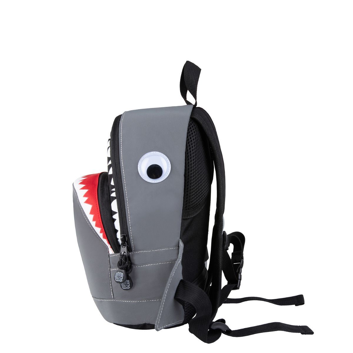 Pick & Pack Shark Shape Visible Grey Kinderrucksack S