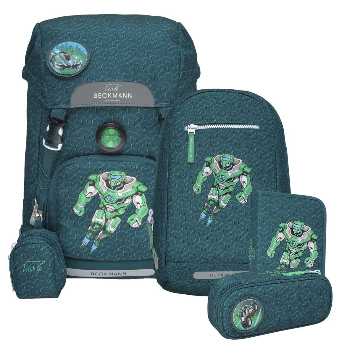 Beckmann Classic Roboman Schulrucksack Set 6tlg.