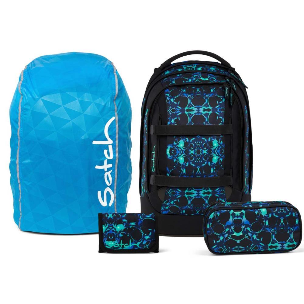 Satch Pack Caleido Blue Streetwalk Edition Schulrucksack Set 4tlg.