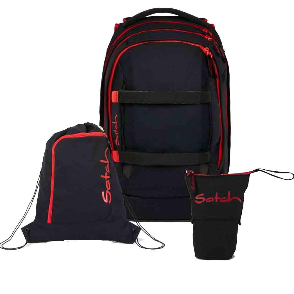 Satch Pack Fire Phantom Pencil Slider Light Edition Schulrucksack Set 3tlg.