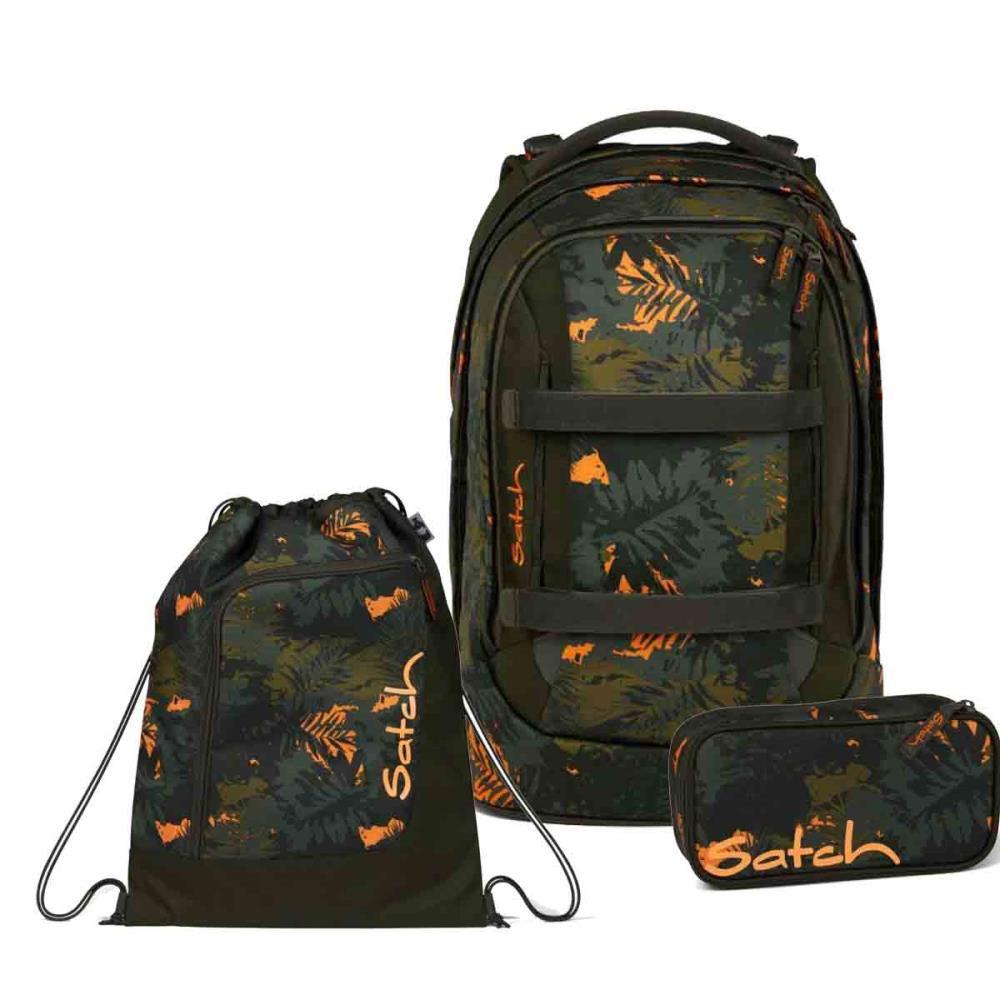 Satch Pack Jurassic Jungle Schulrucksack Set 3tlg.