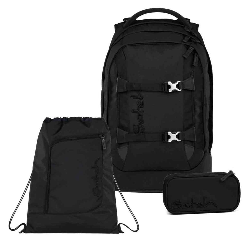 Satch Pack Nordic Black Skandi Edition Schulrucksack Set 3tlg.