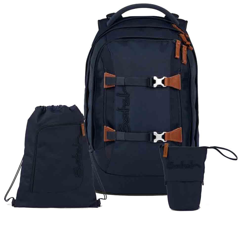 Satch Pack Nordic Blue Skandi Pencil Slider Light Edition Schulrucksack Set 3tlg.