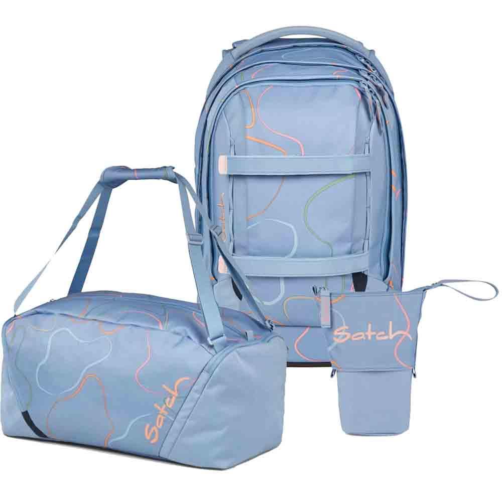 Satch Pack Vivid Blue Pencil Slider Edition Schulrucksack Set 3tlg.