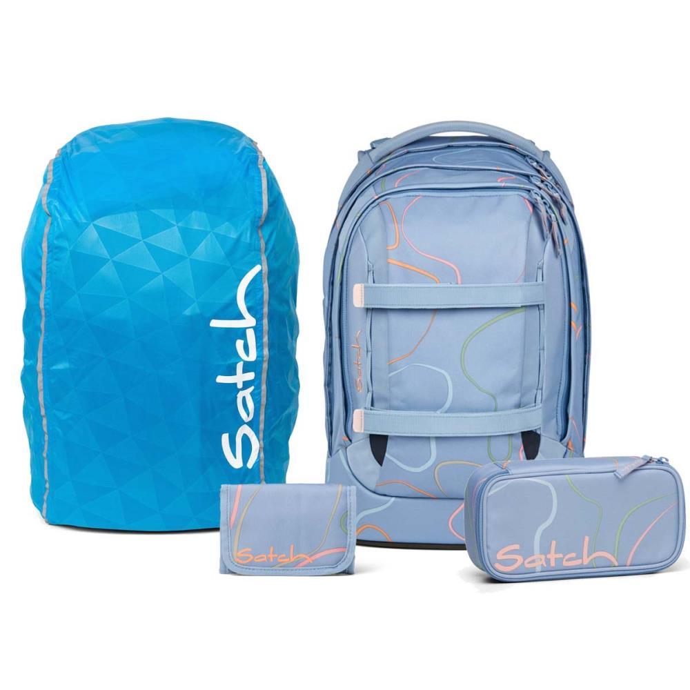 Satch Pack Vivid Blue Streetwalk Edition Schulrucksack Set 4tlg.