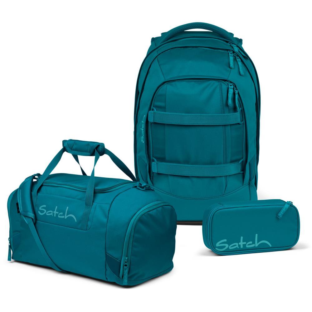 Satch Pack Deep Petrol Schulrucksack Set 3tlg.