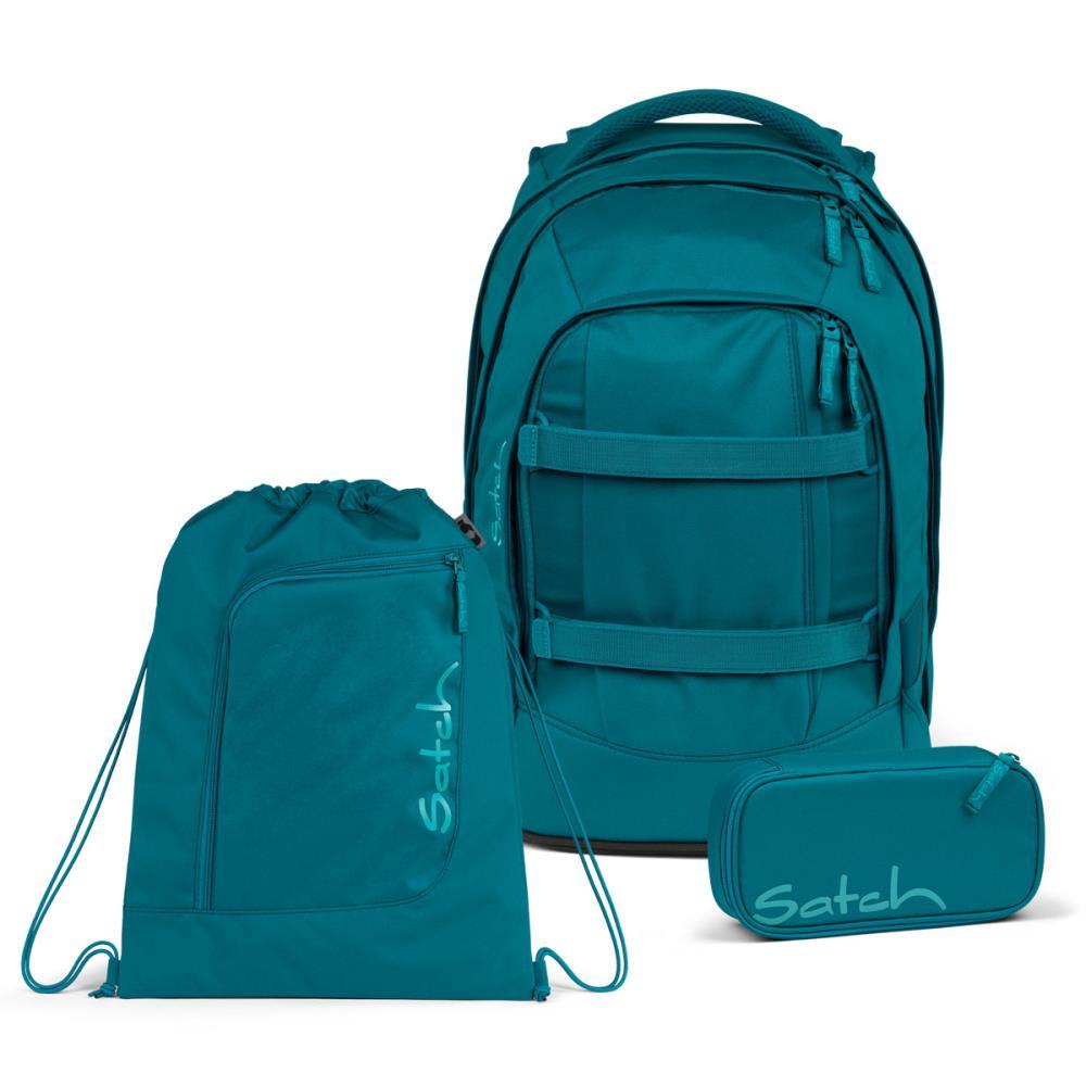 Satch Pack Deep Petrol Schulrucksack Set 3tlg.