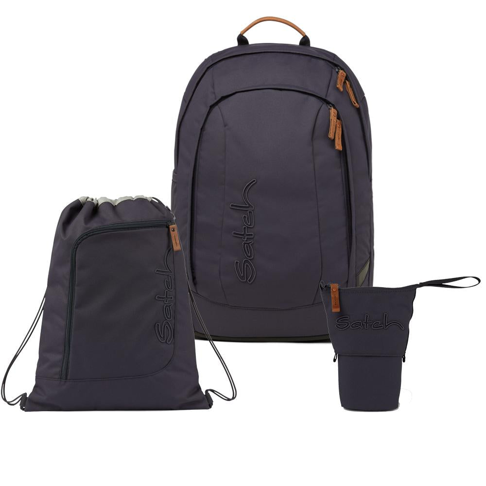 Satch Air Nordic Grey Pencil Slider Light Edition Schulrucksack Set 3tlg.