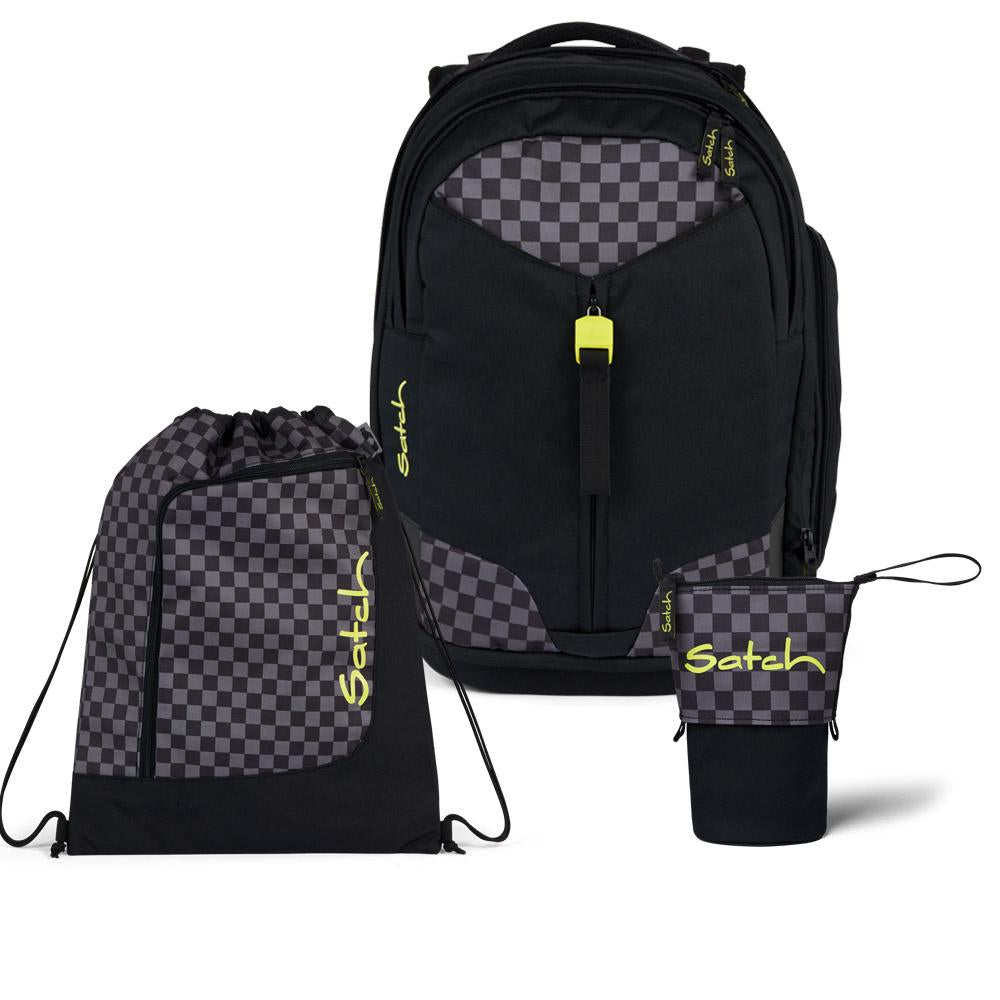 Satch Match Dark Skate Pencil Slider Light Edition Schulrucksack Set 3tlg.