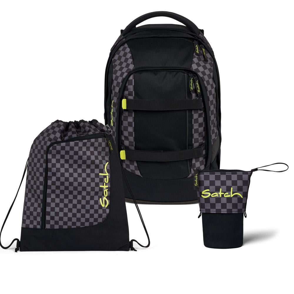 Satch Pack Dark Skate Pencil Slider Light Edition Schulrucksack Set 3tlg.