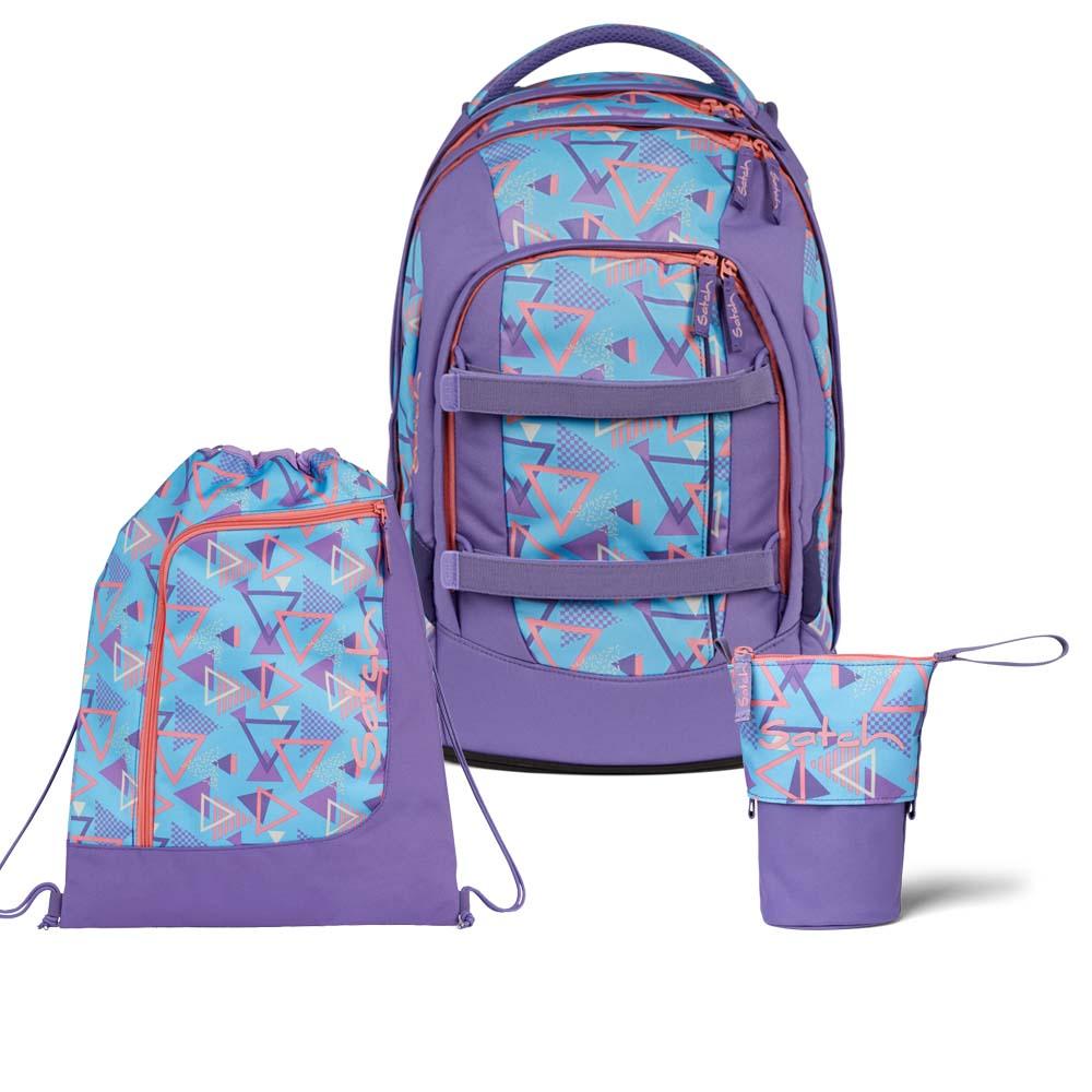 Satch Pack 80s Dance Pencil Slider Light Edition Schulrucksack Set 3tlg.