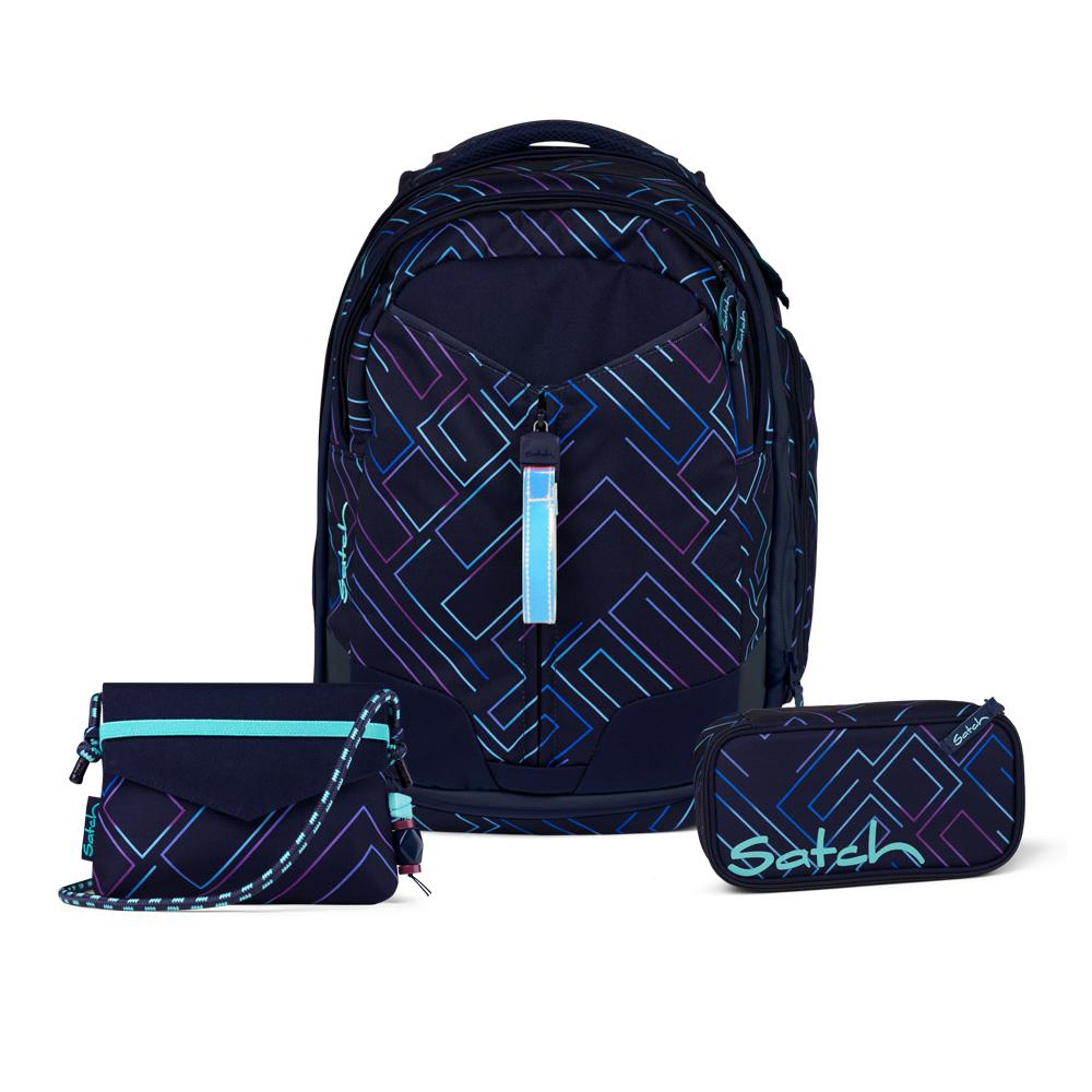Satch Match Purple Laser Beauty and the School Schulrucksack Set 3tlg.