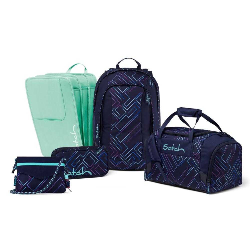 Satch Air Purple Laser Beauty and The School Schulrucksack Set 5tlg.