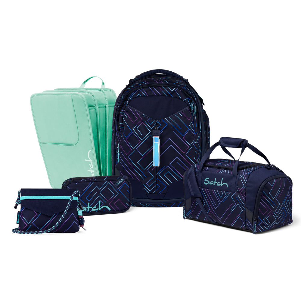 Satch Match Purple Laser Beauty and the School Schulrucksack Set 5tlg.