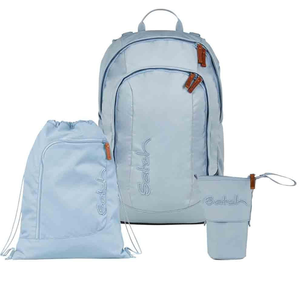 Satch Air Nordic Ice Blue Skandi Pencil Slider Light Edition Schulrucksack Set 3tlg.