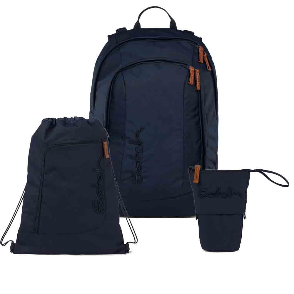 Satch Air Nordic Blue Skandi Pencil Slider Light Edition Schulrucksack Set 3tlg.