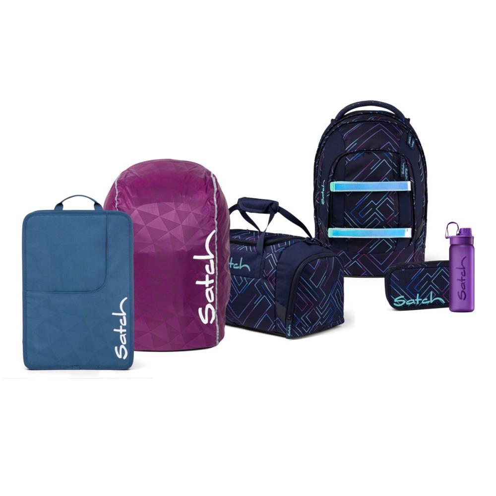Satch Pack Purple Laser Kollektor Edition Schulrucksack Set 6tlg.