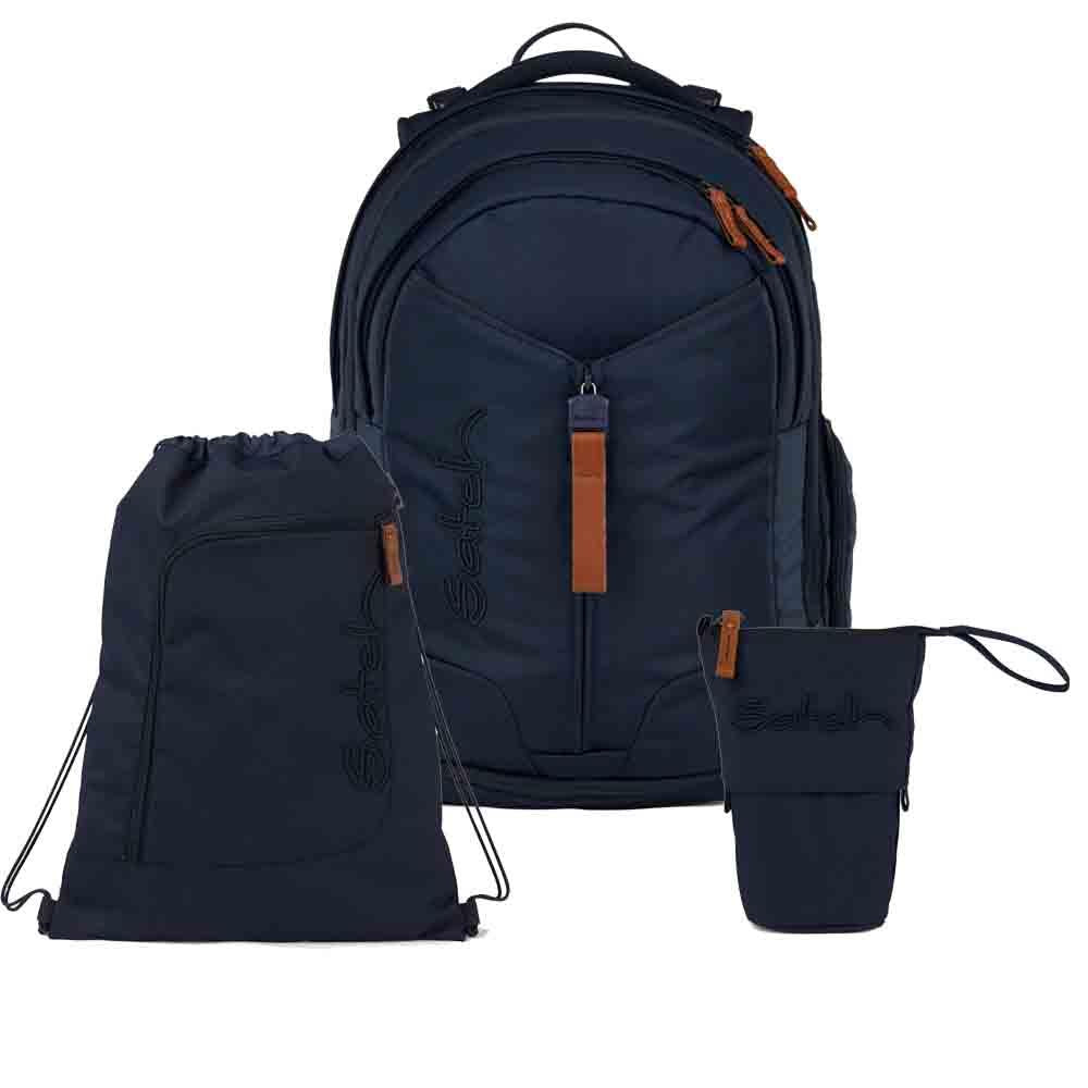 Satch Match Nordic Blue Skandi Pencil Slider Light Edition Schulrucksack Set 3tlg.