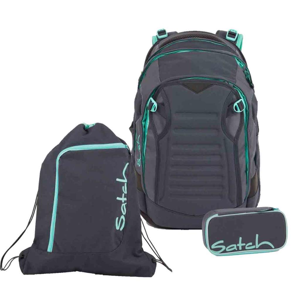 Satch Match Mint Phantom Schulrucksack Set 3tlg.