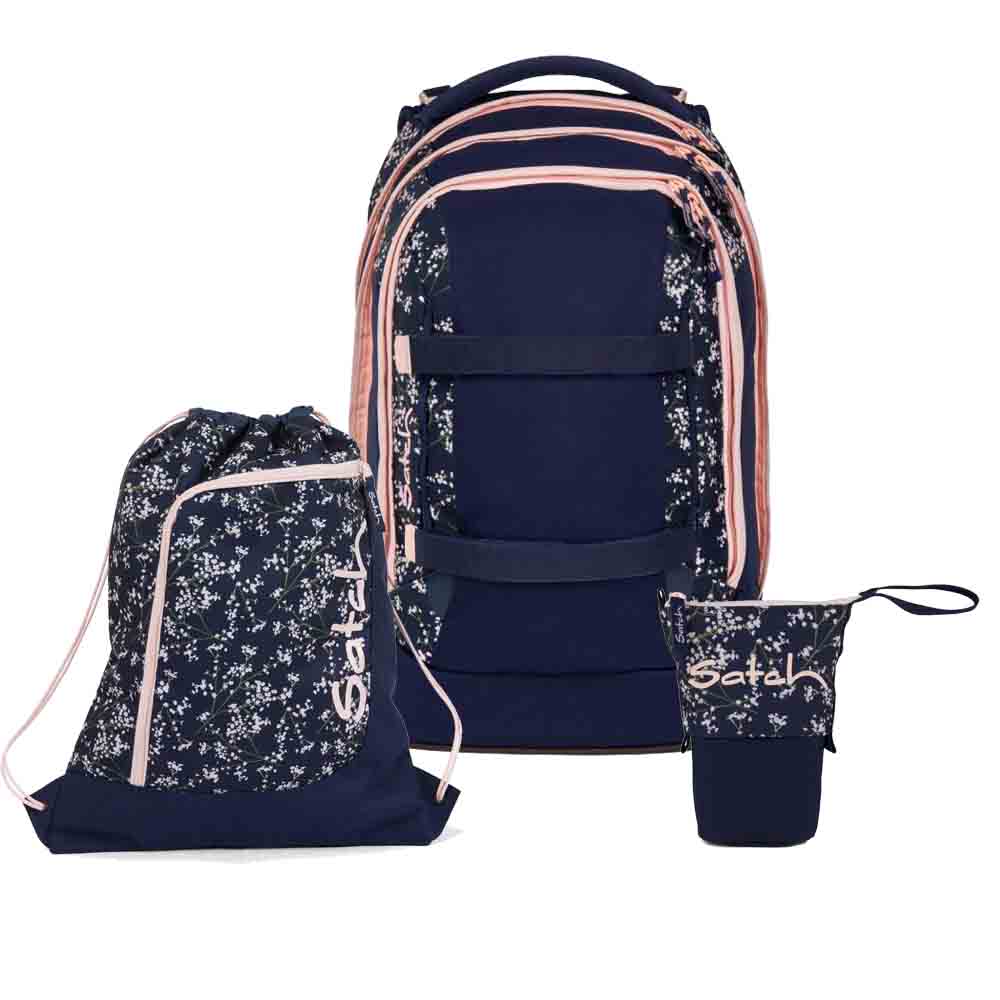 Satch Pack Bloomy Breeze Pencil Slider Light Edition Schulrucksack Set 3tlg.