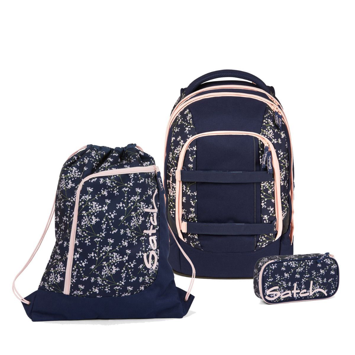 Satch Pack Bloomy Breeze Schulrucksack Set 3tlg.