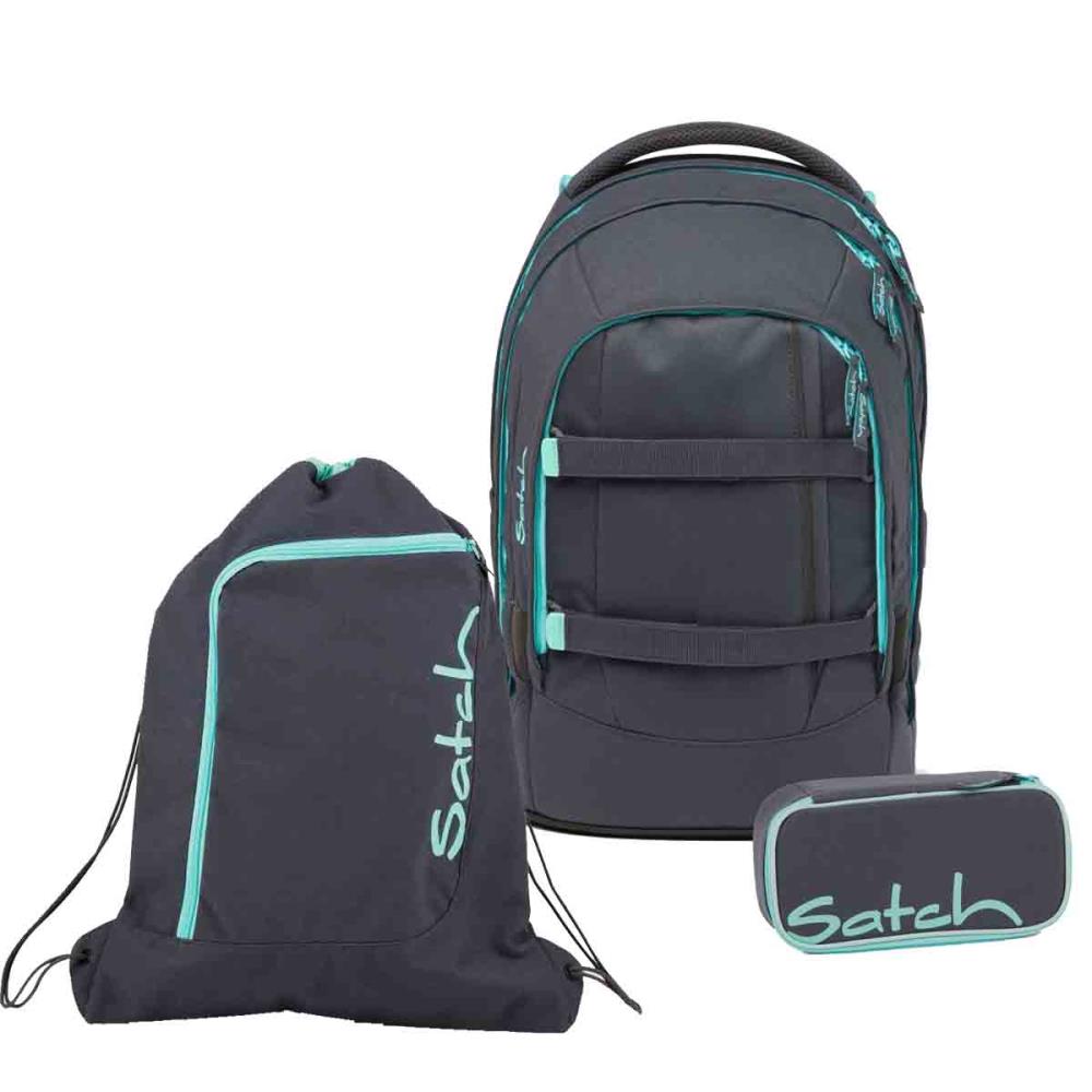 Satch Pack Mint Phantom Schulrucksack Set 3tlg.