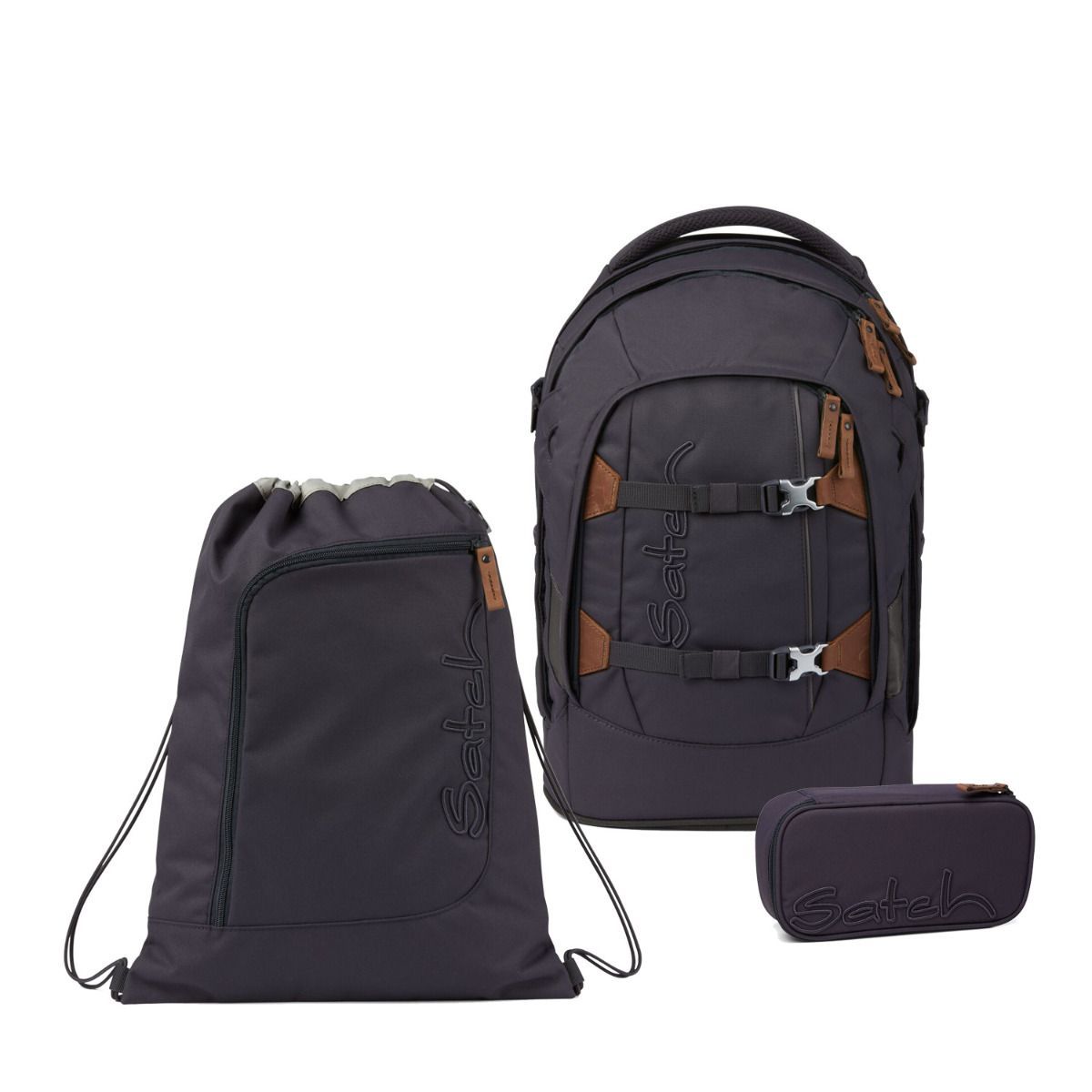 Satch Pack Nordic Grey Skandi Edition Schulrucksack Set 3tlg.