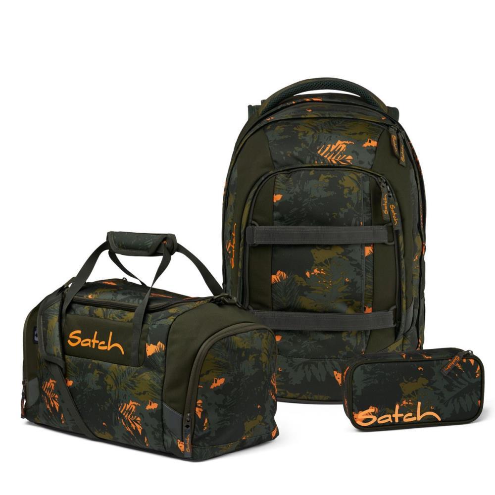 Satch Pack Jurassic Jungle Schulrucksack Set 3tlg.
