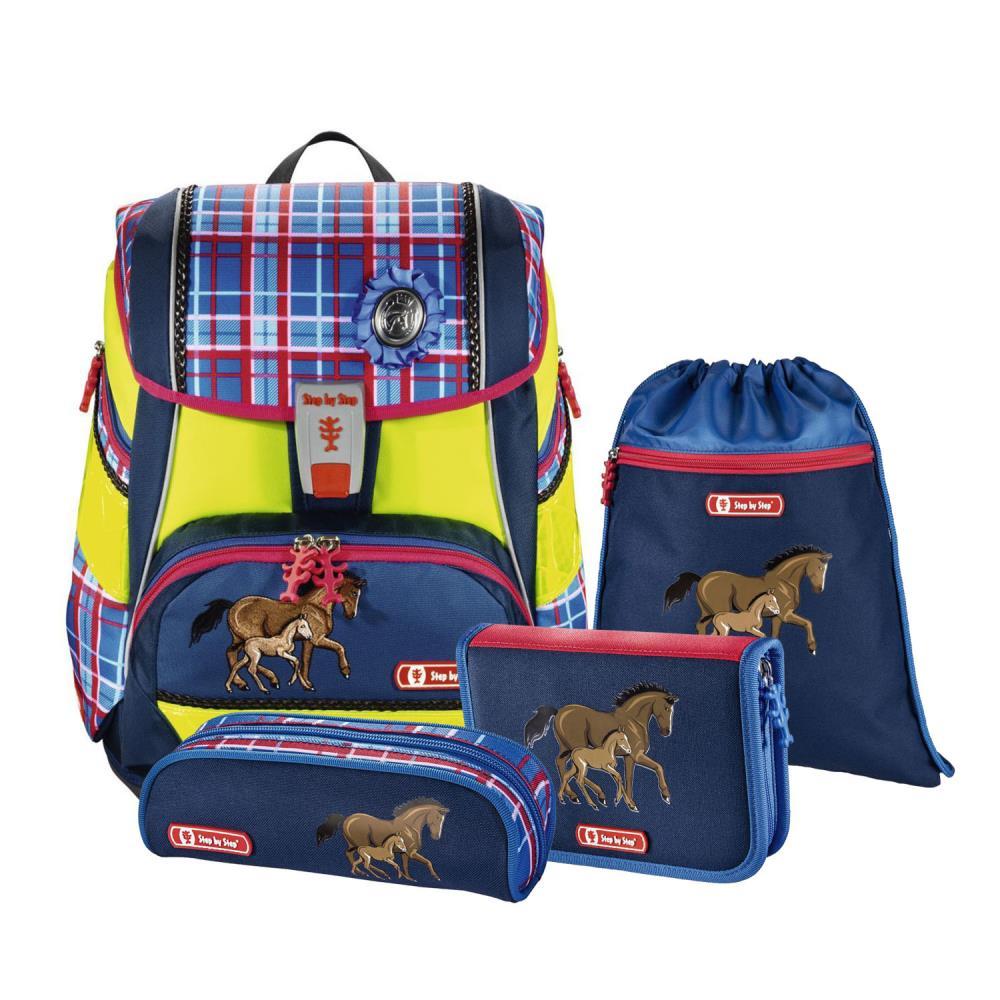 Step by Step 2in1 DIN Horse Family Schulranzen Set 4tlg.