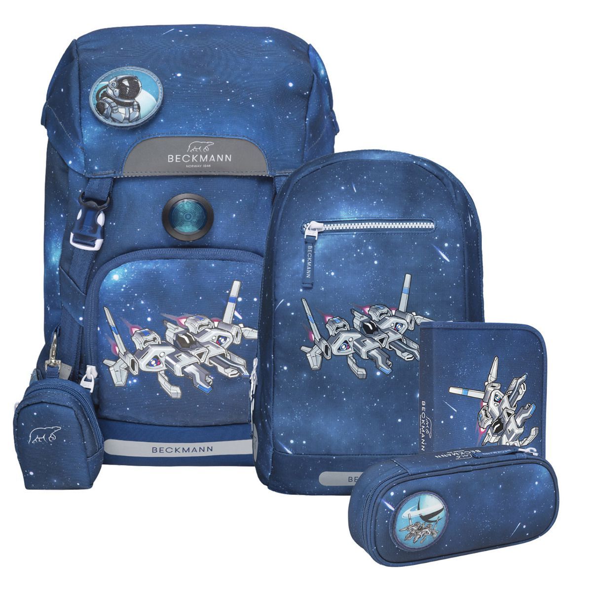 Beckmann Classic Spaceship Schulrucksack Set 6tlg.