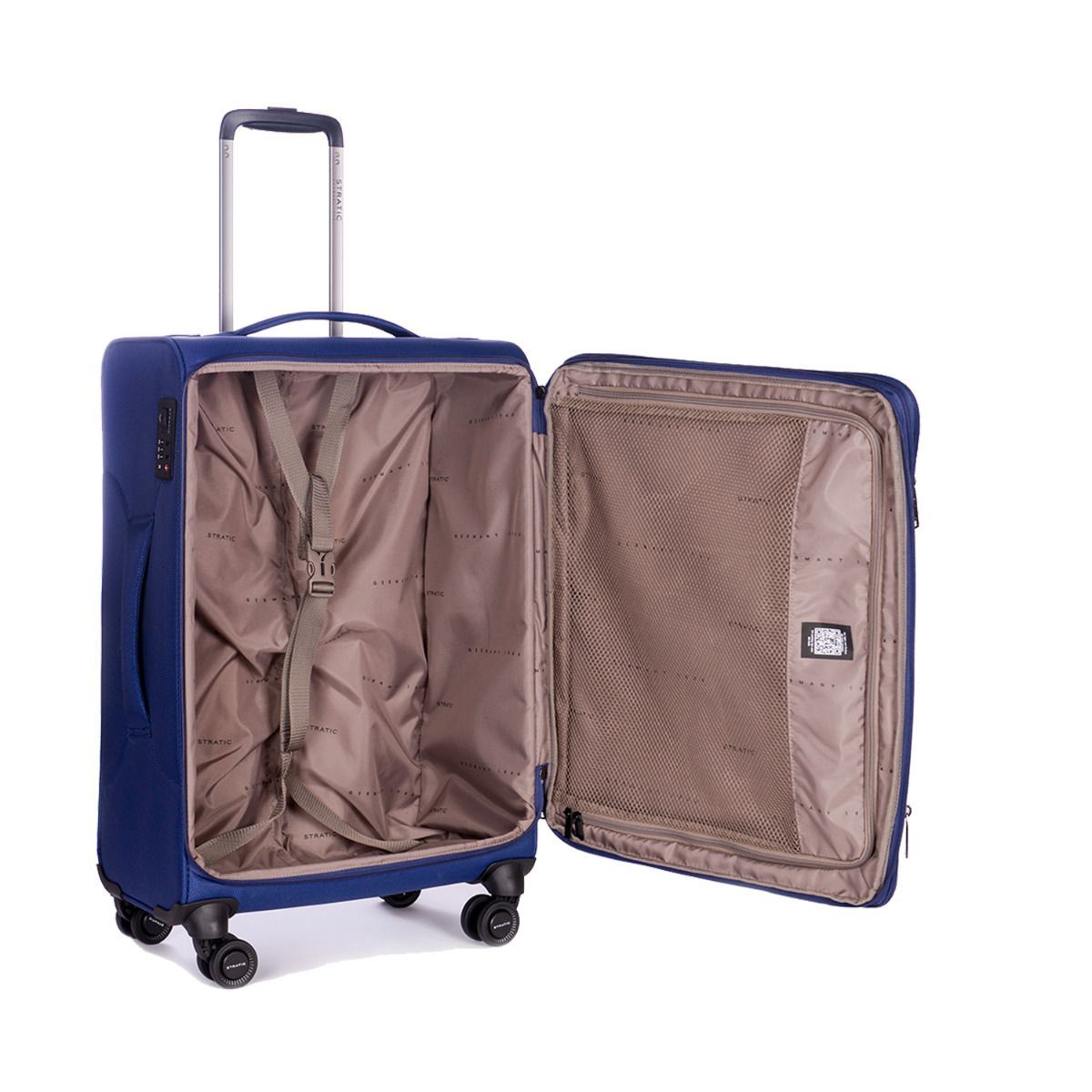 Stratic Light + Dark Blue 4-Rollen Trolley M 68cm