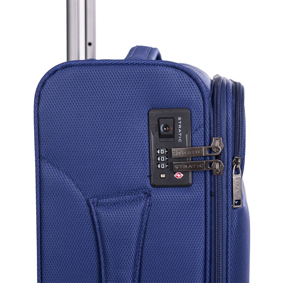 Stratic Light + Dark Blue 4-Rollen Trolley S 55cm