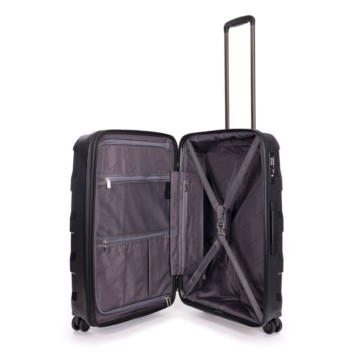 Stratic Straw + Black 4-Rollen Trolley M 65 cm