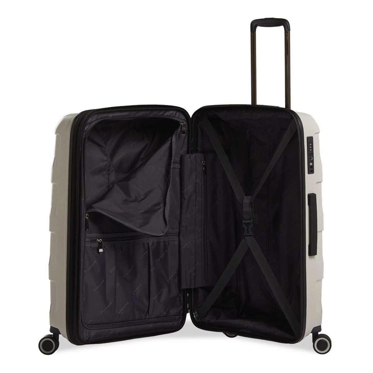 Stratic Straw + Beige 4-Rollen Trolley M 65 cm