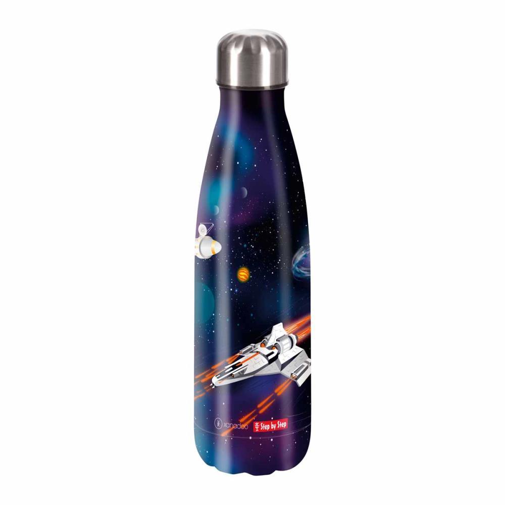 Step by Step Isolierte Edelstahl Trinkflasche Starship Galactus