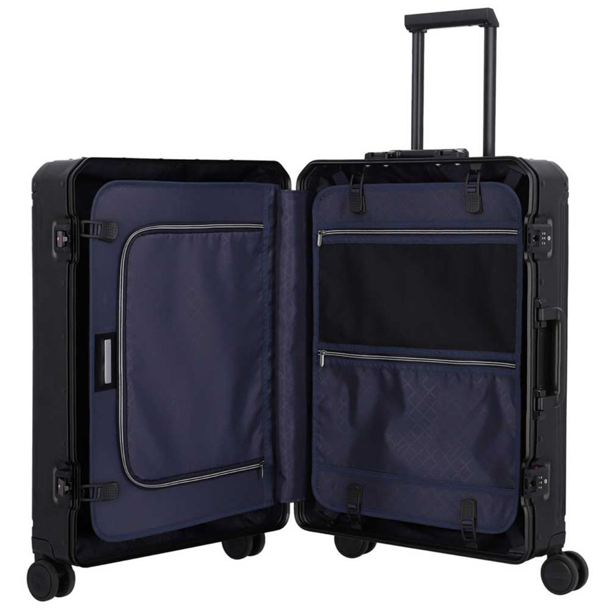 Travelite Next Schwarz 4 Rollen Trolley L 77cm
