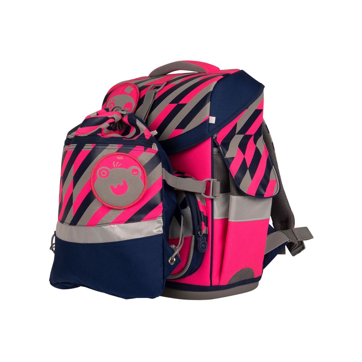 School Mood Timeless Air Yuna Neon Pink Schulranzen Set 7tlg.
