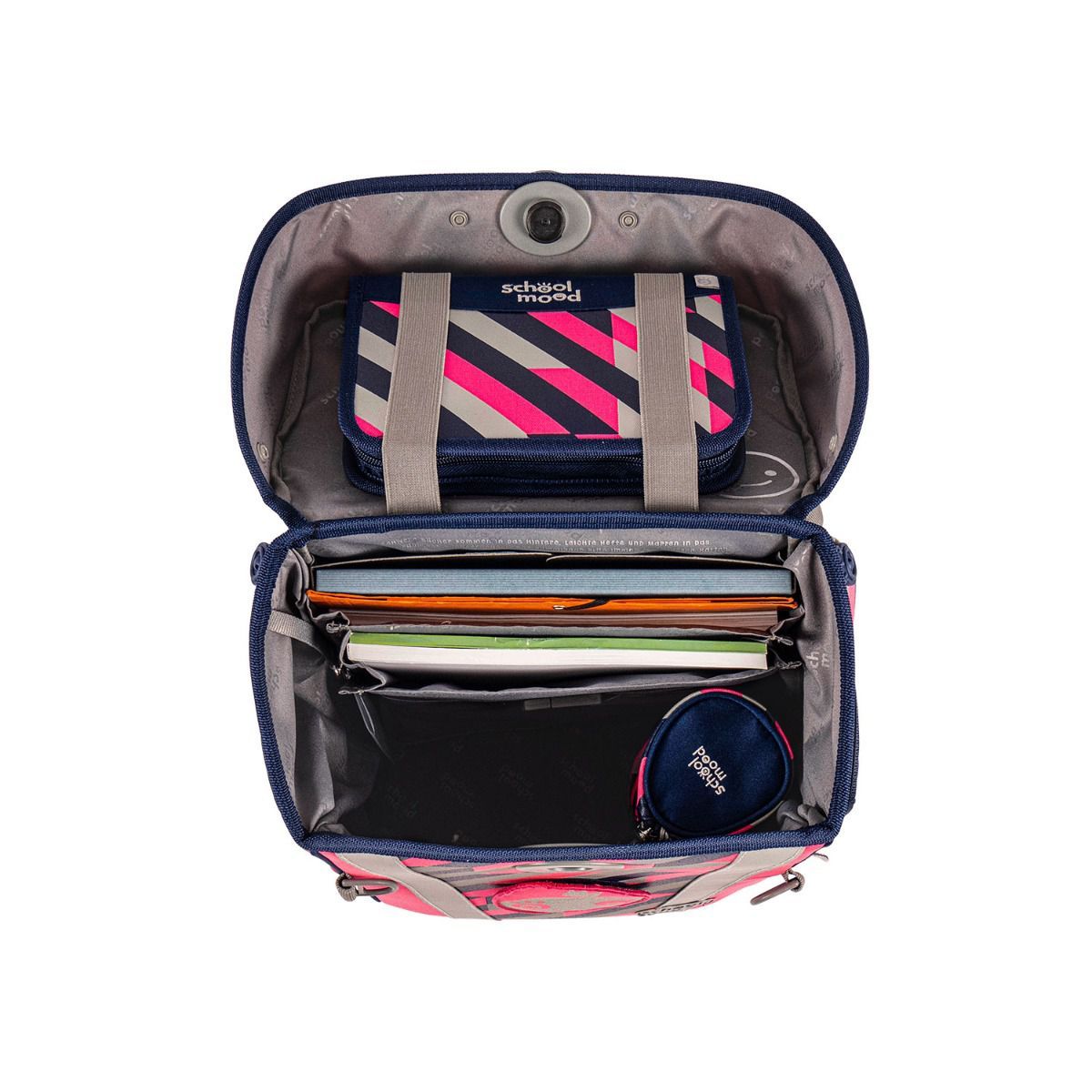 School Mood Hero Air Yuna Neon Pink Schulranzen Set 7tlg.