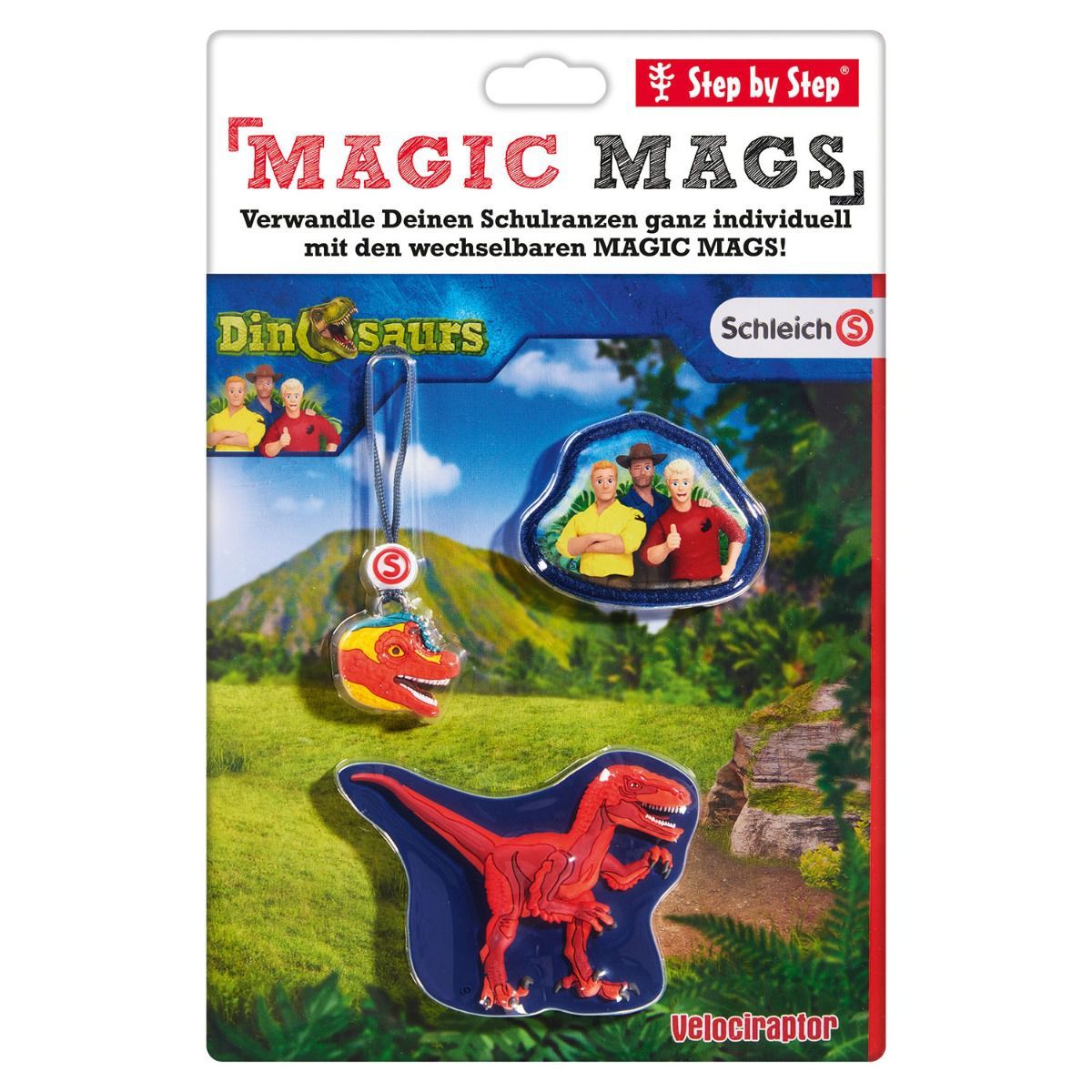 Step by Step Magic Mags Schleich Dinosaurs Velociraptor Set 3tlg.